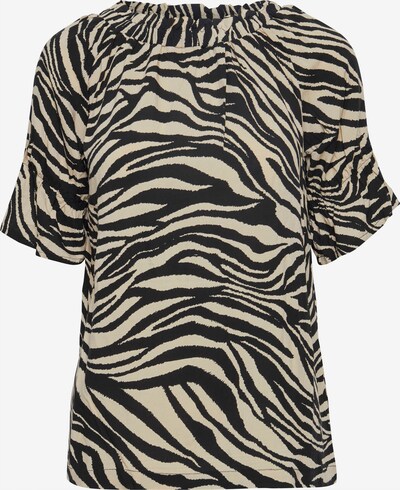Fransa Blusenshirt in beige / schwarz, Produktansicht