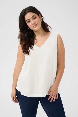 Camicia da donna 'Mille' di KAFFE CURVE in bianco: frontale