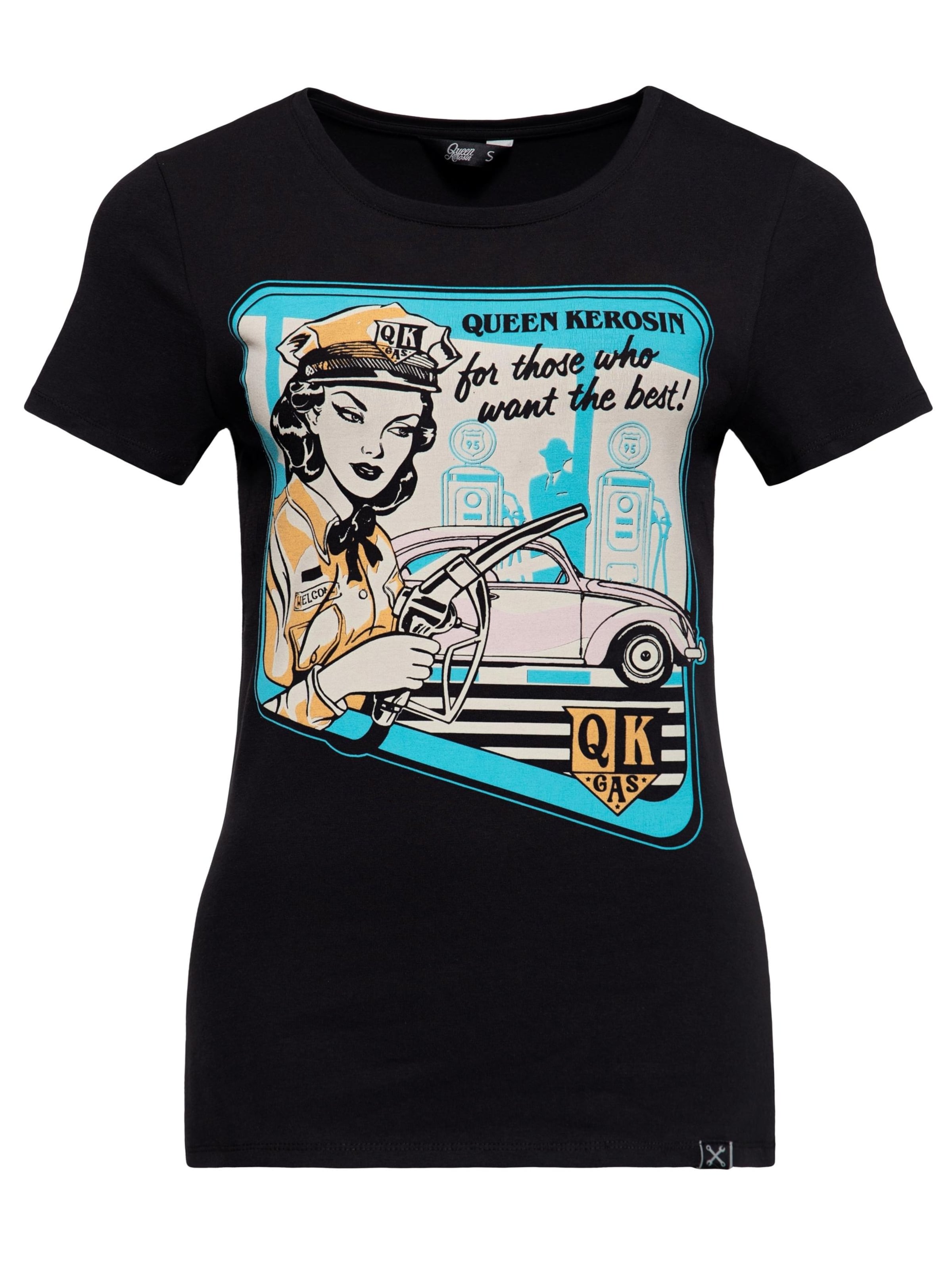 Queen Kerosin Shirt 'QK Gas' in Black, Item view