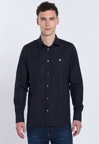 DENIM CULTURE Regular fit Button Up Shirt 'RODRIGO' in Blue: front
