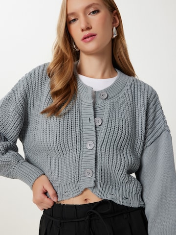 Happiness İstanbul Gebreid vest in Grijs