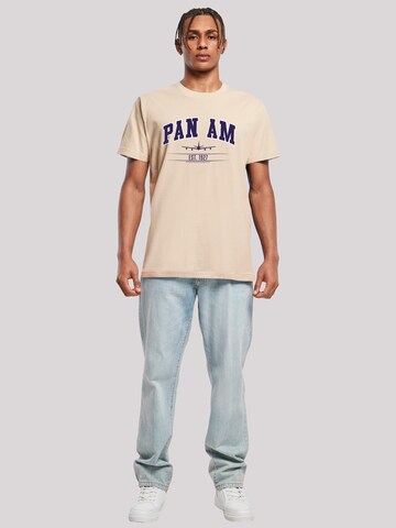 T-Shirt 'Pan Am College Est 1927' F4NT4STIC en beige
