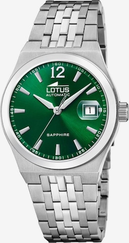 Lotus Analoog horloge in Groen: voorkant
