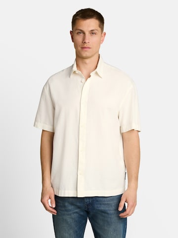 TOM TAILOR DENIM Comfort fit Overhemd in Wit: voorkant