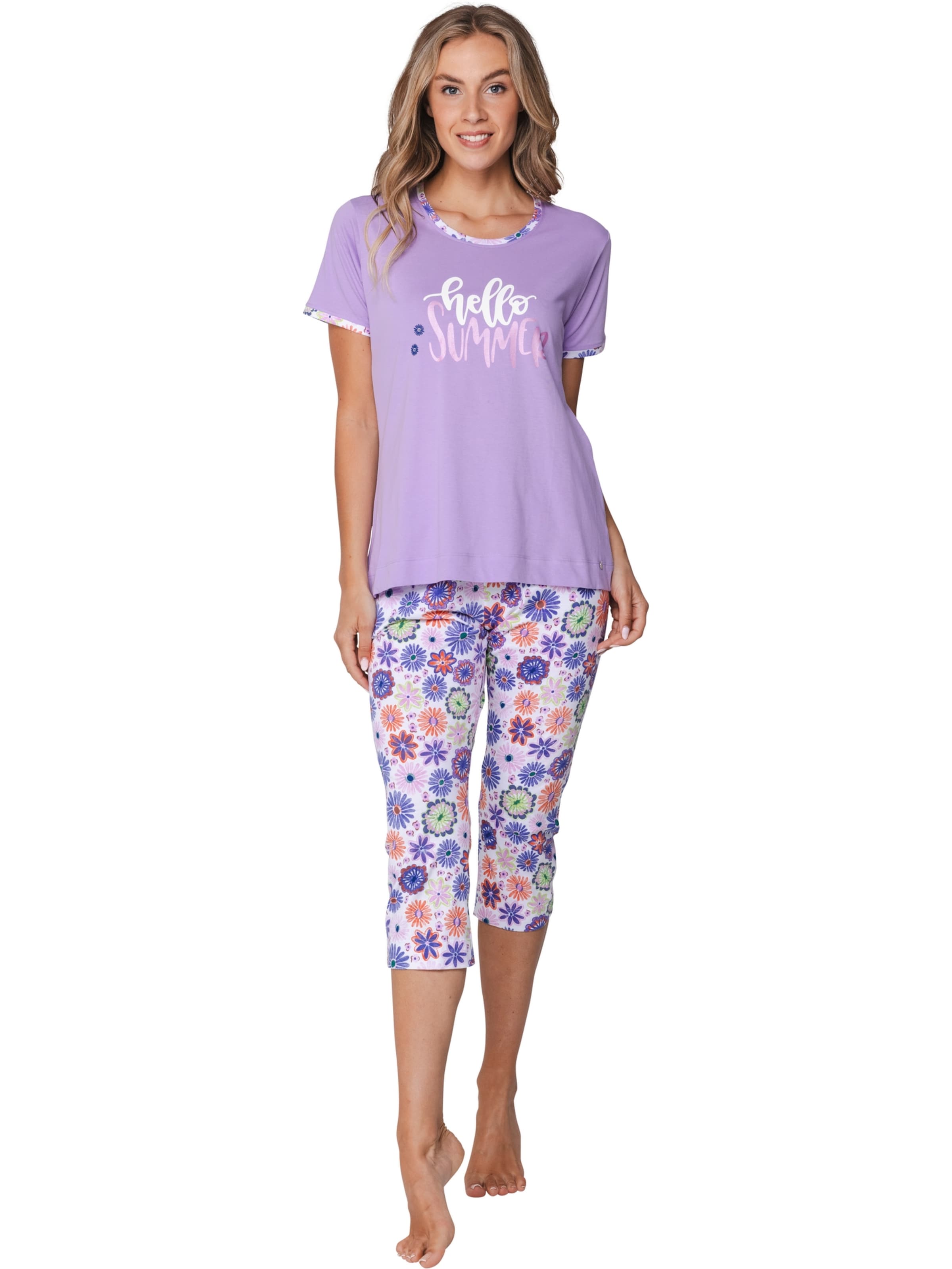 Rebelle Pyjama 'Pyjama with 3/4 pants'‌‌‌‌‌‌‌‌‌‌ in Lila