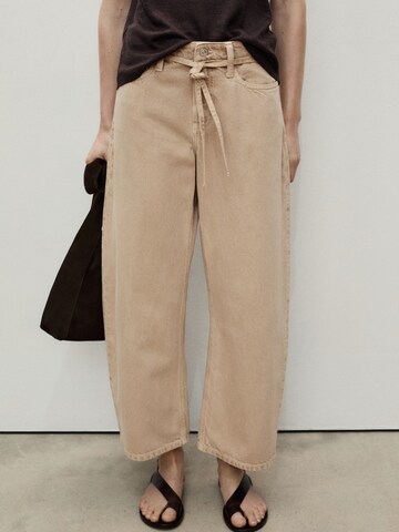 MANGO Wide leg Jeans 'KIKA' in Beige