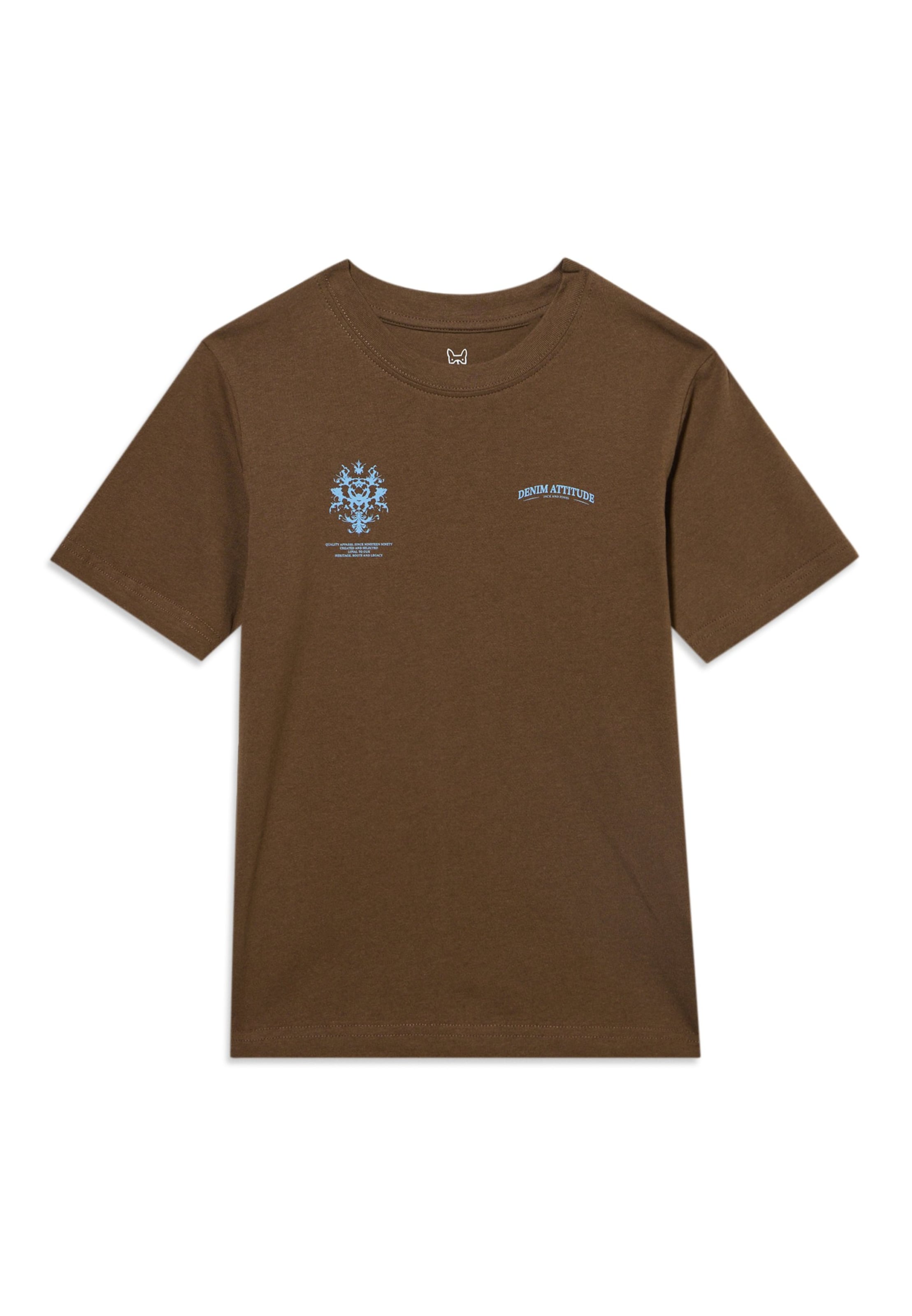 Jack & Jones Junior - Camiseta 'JJTRADITION' en marrón: frente