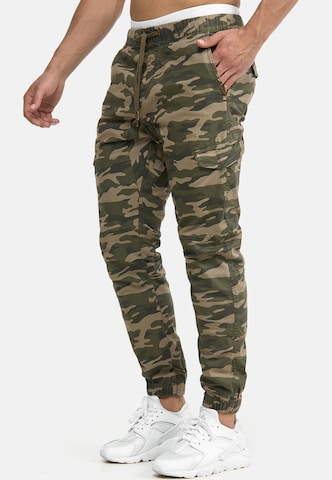 Effilé Pantalon cargo 'Levi' INDICODE JEANS en vert