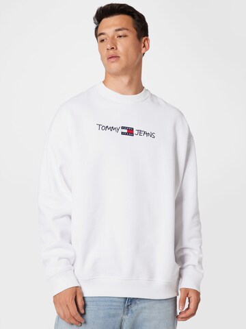 Tommy Jeans Mikina - biela: predná strana