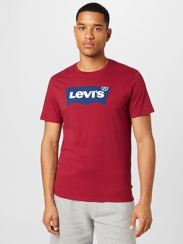 LEVI'S ®regular Majica 'Graphic Crewneck Tee' - crvena boja: prednji dio