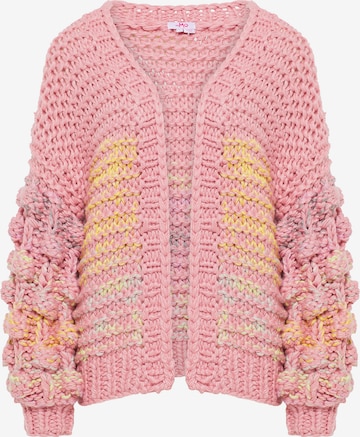 Geacă tricotată de la MYMO pe roz: față