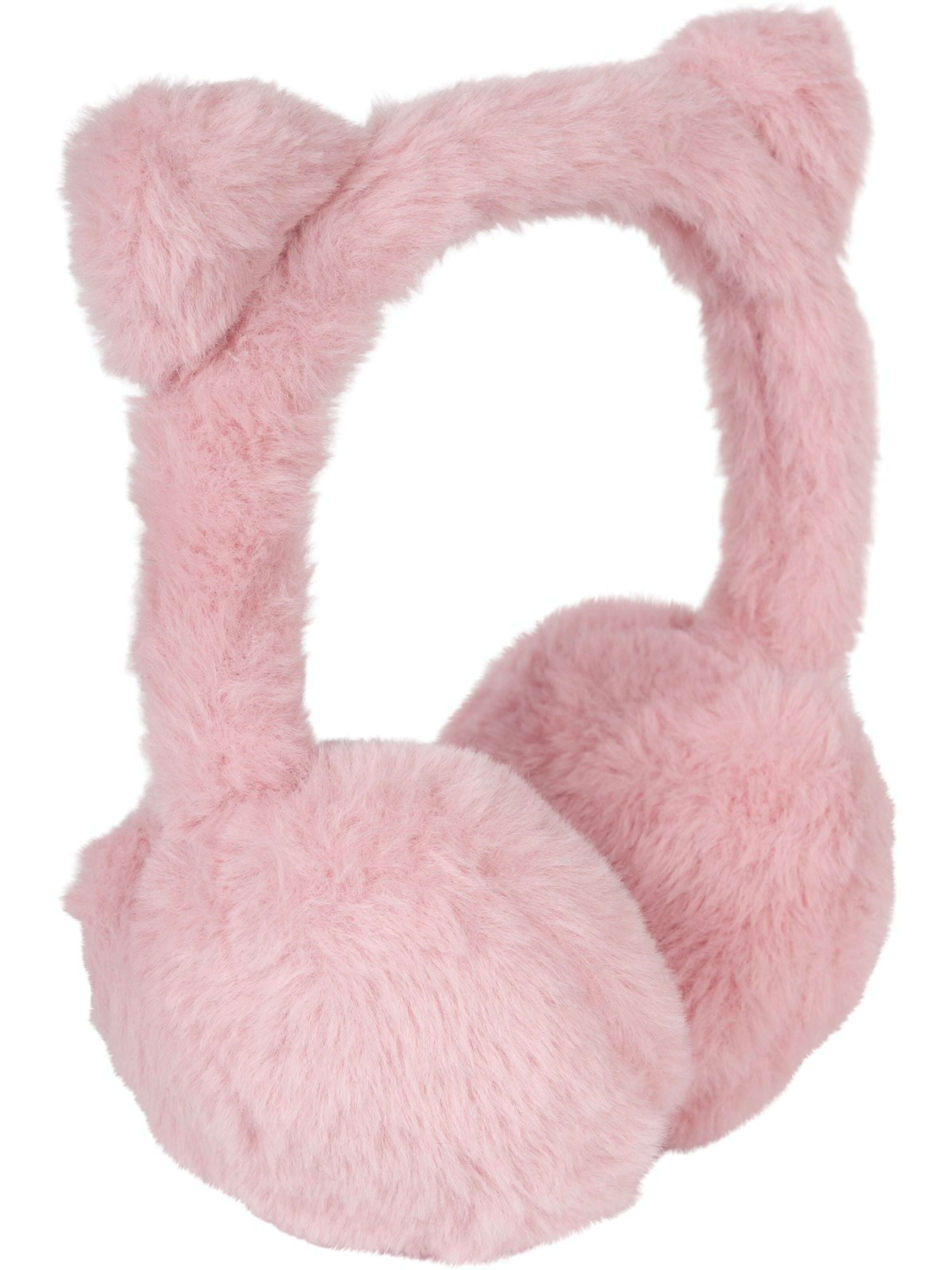 styleBREAKER Headband 'Plüsch Ohrenschützer mit Öhrchen' in Pink