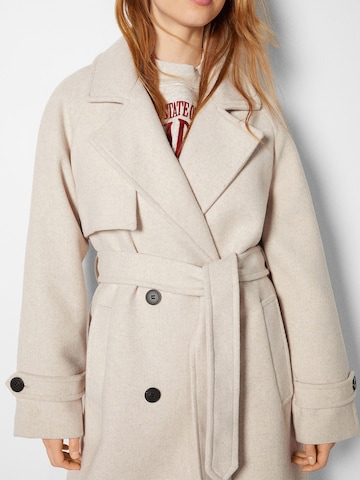 Bershka Between-seasons coat in Beige