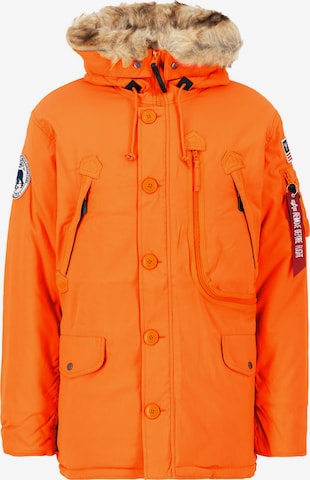 ALPHA INDUSTRIES Winterparka 'Polar' in Rood: voorkant