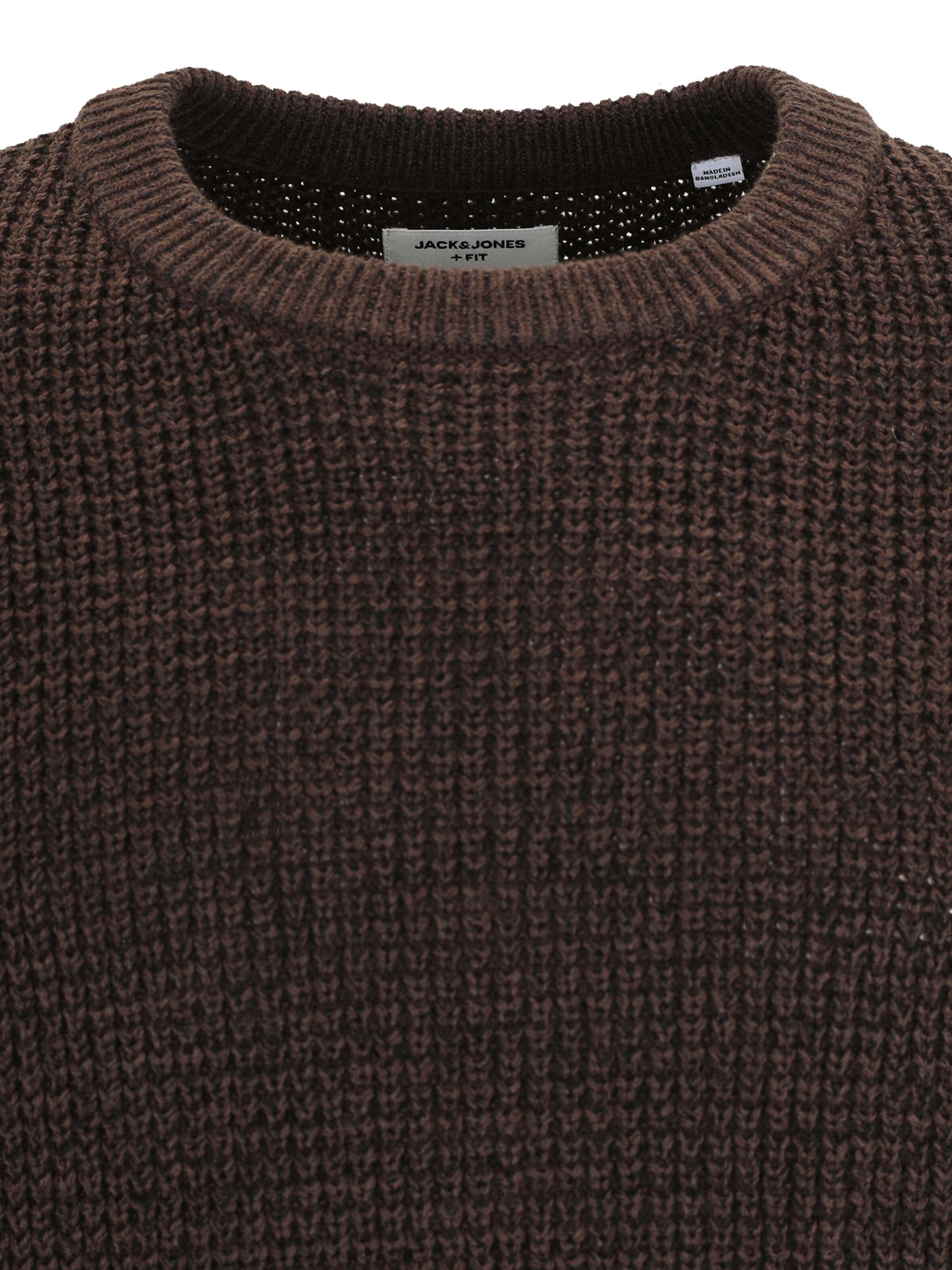 Jack & Jones Plus Свитер 'JJGLOBAL' в Коричневый