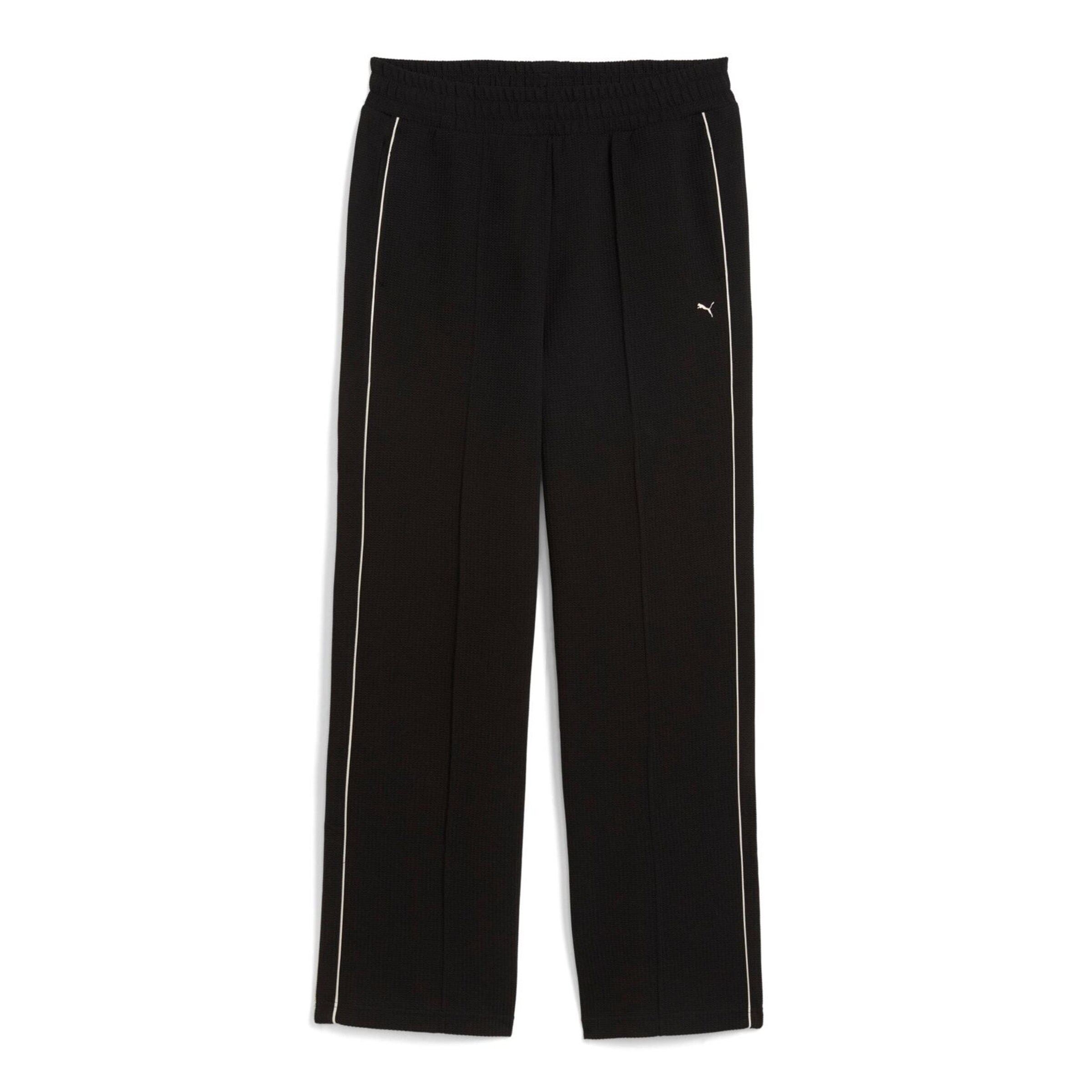 PUMA Regular Workout Pants 'T7' in Black: front