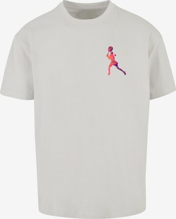 T-Shirt 'Tennis Woman Silhouette' Merchcode en gris : devant