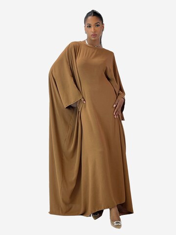 Robe Elara en marron : devant