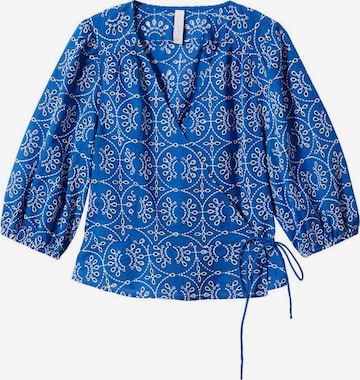 MANGO Blouse 'Zafi' in Blauw: voorkant