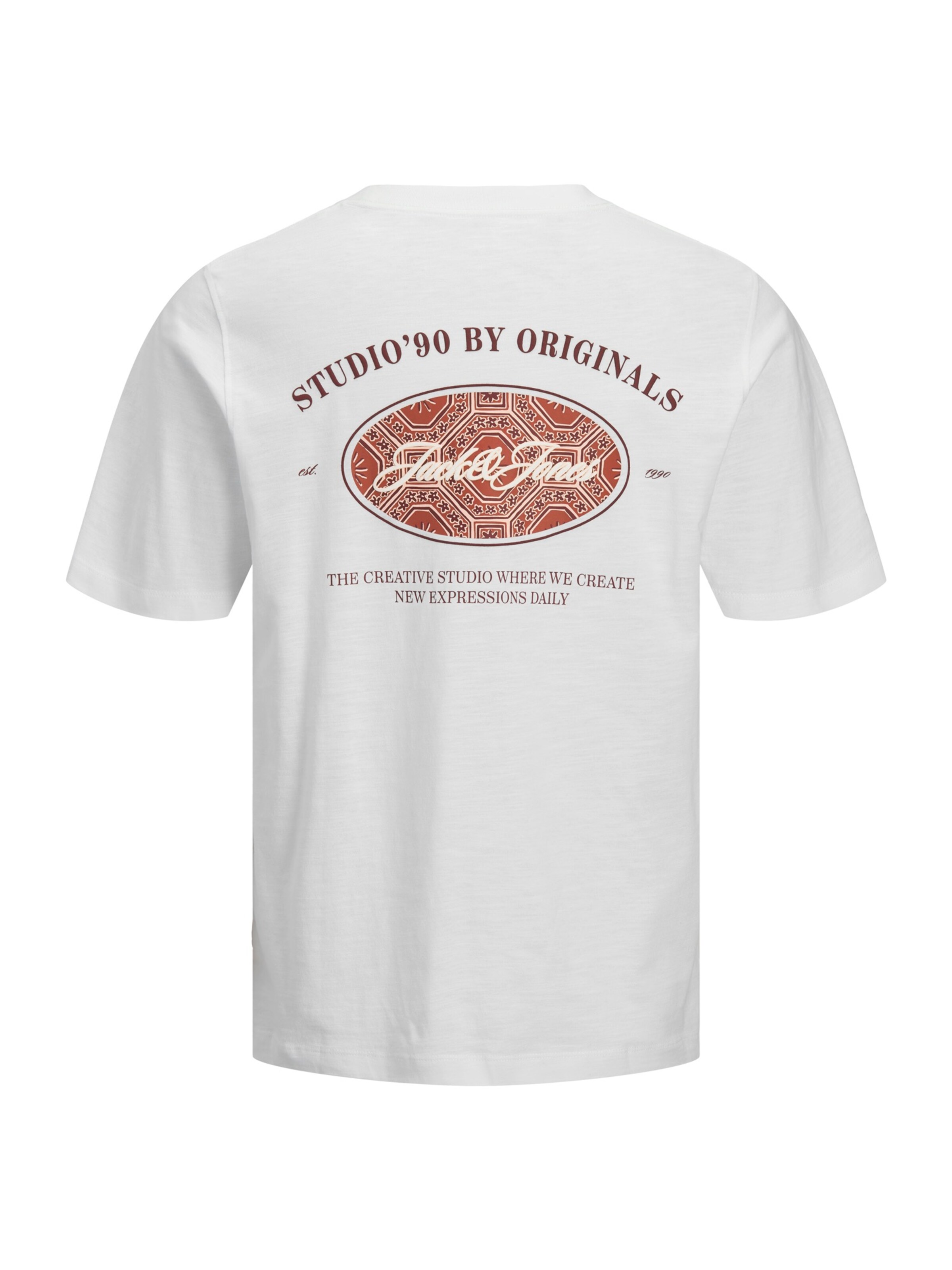 Jack & Jones Plus Μπλουζάκι 'JORCASSIS' σε λευκό