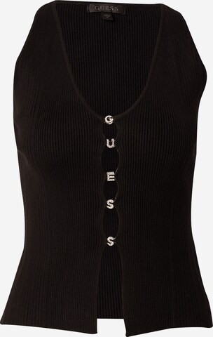 Top in maglia 'MEGHEN' di GUESS in nero: frontale