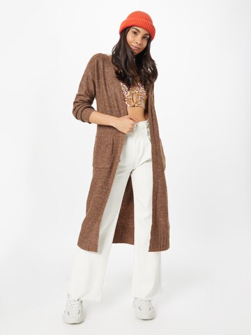 Aware Knitted Coat 'ADLENE' in Brown