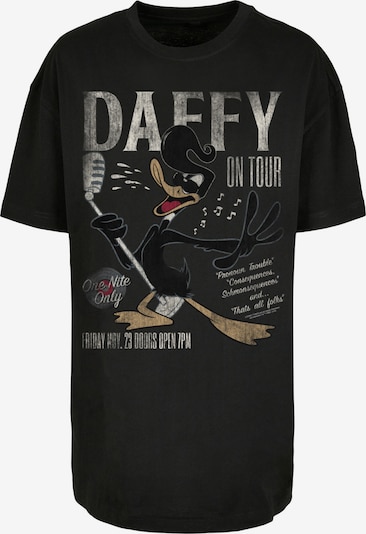 F4NT4STIC T-shirt oversize 'Looney Tunes Daffy Duck Concert' en gris / orange clair / noir / blanc cassé, Vue avec produit