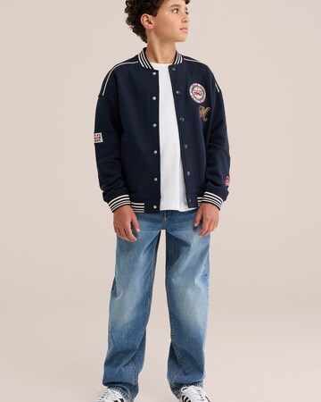 WE Fashion Baggy Jeans in Blauw: voorkant