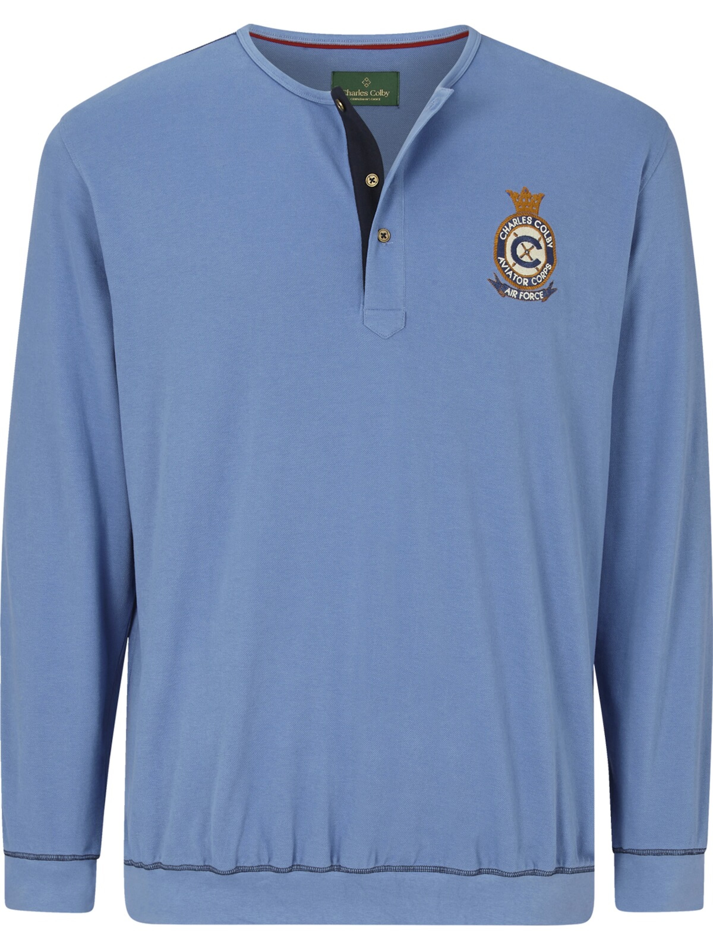 Charles Colby Sweatshirt in Blau: Vorderseite