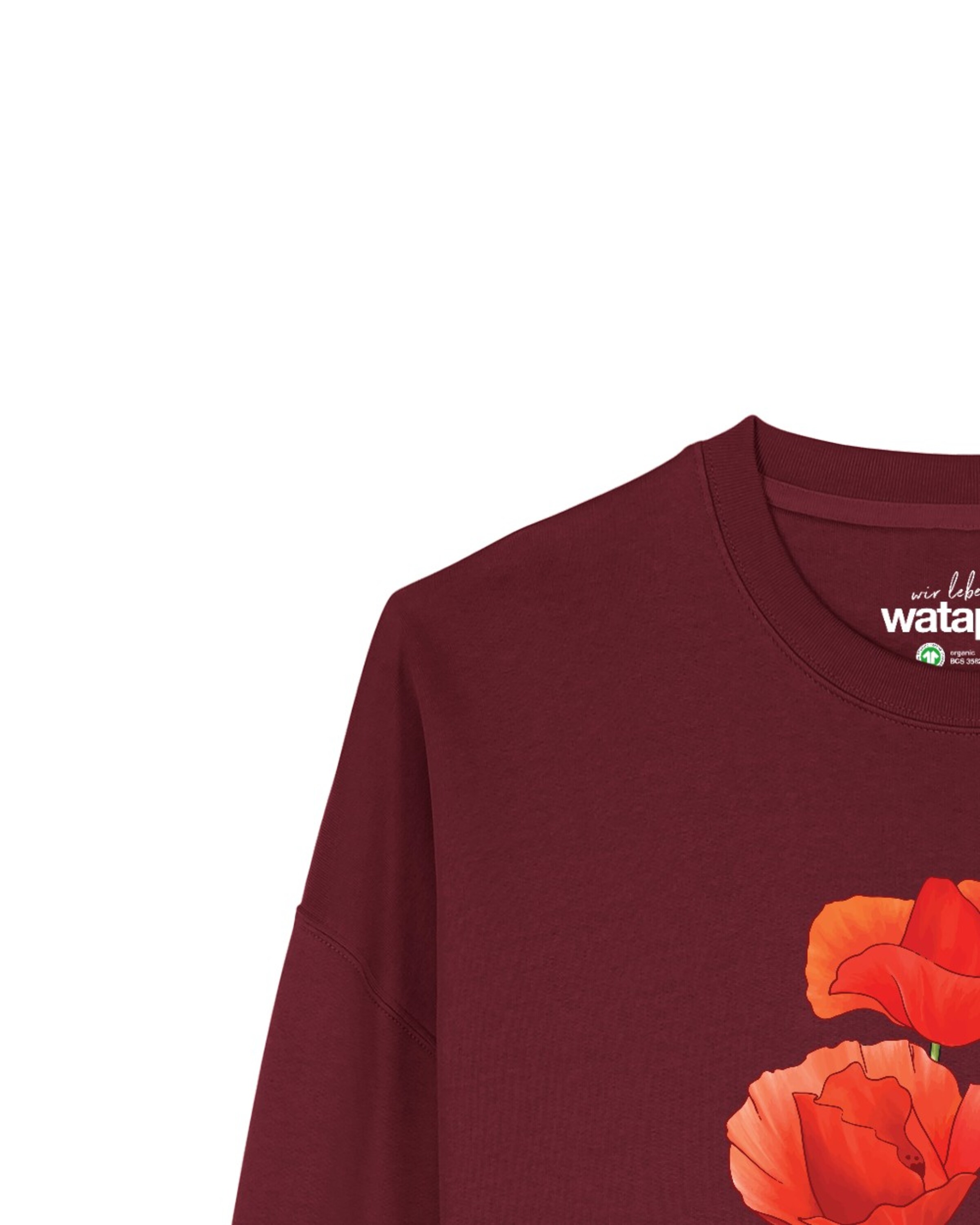 Sweat-shirt 'Poppy Flowers ' Watapparel en rouge