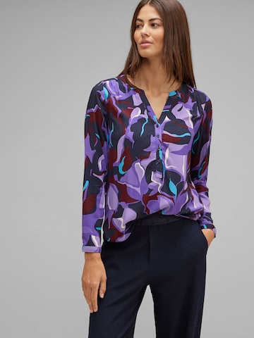 STREET ONE Blouse 'Bamika' in Blauw: voorkant
