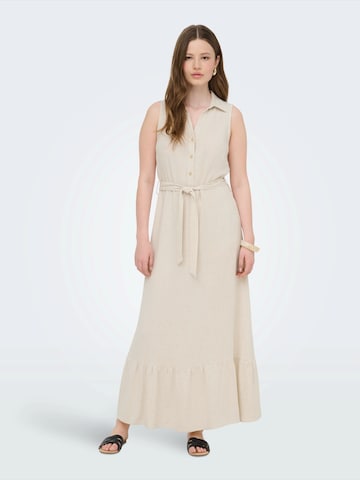 ONLY Shirt Dress 'ONLSIESTA' in Beige