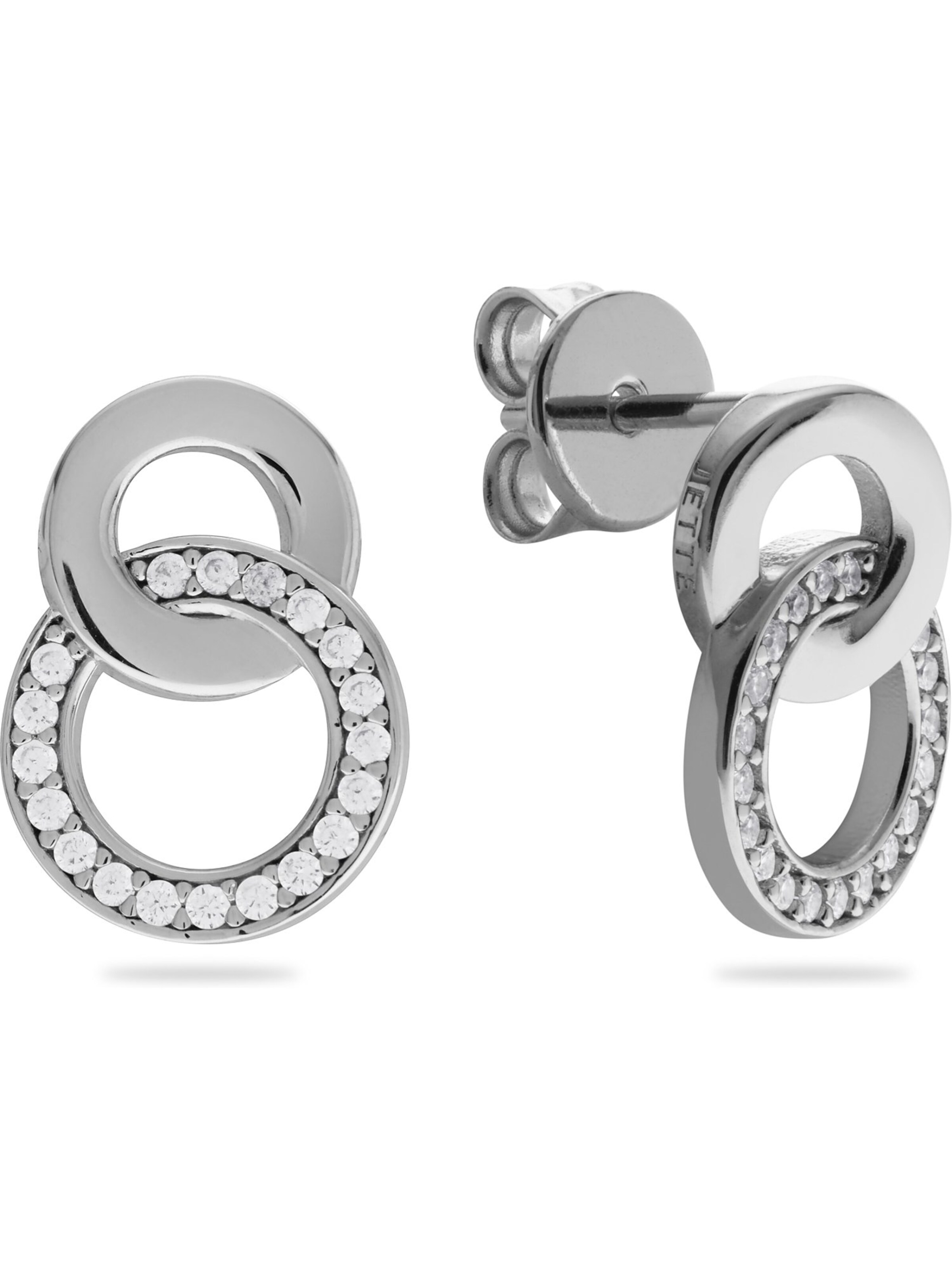 JETTE Earrings in Silver: front