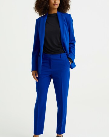 WE Fashion Slim fit Pleated Pants in Blue