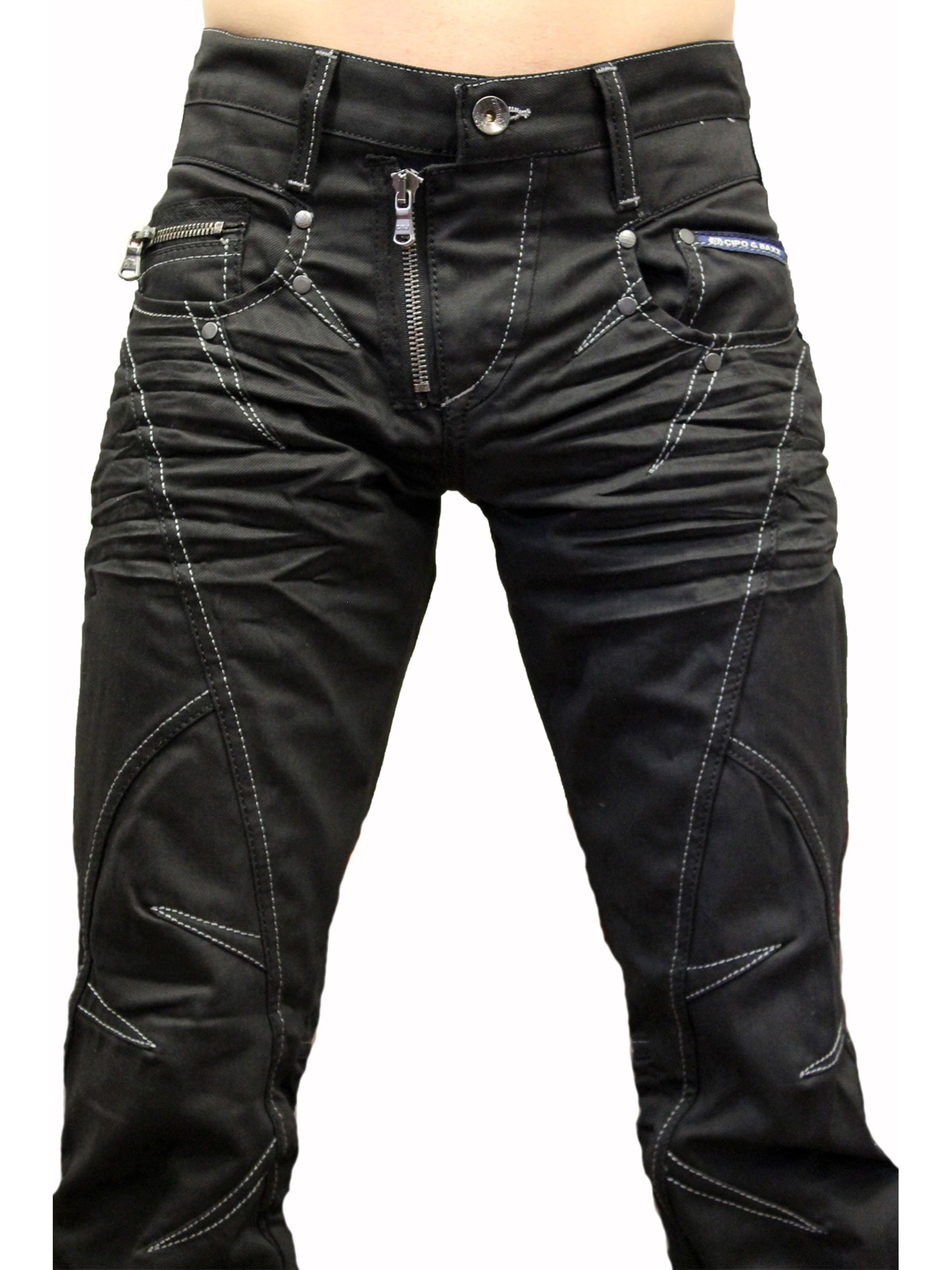 CIPO & BAXX Regular Jeans 'BJ812' in Black