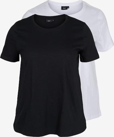 Tricou Zizzi pe negru / alb, Vizualizare produs