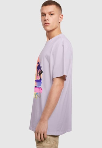 Merchcode Shirt 'Summer Vibes Sunset' in Purple