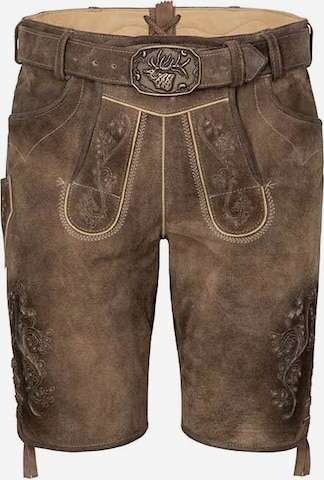 SPIETH & WENSKY Regular Traditional Pants 'Wagnun' in Brown: front