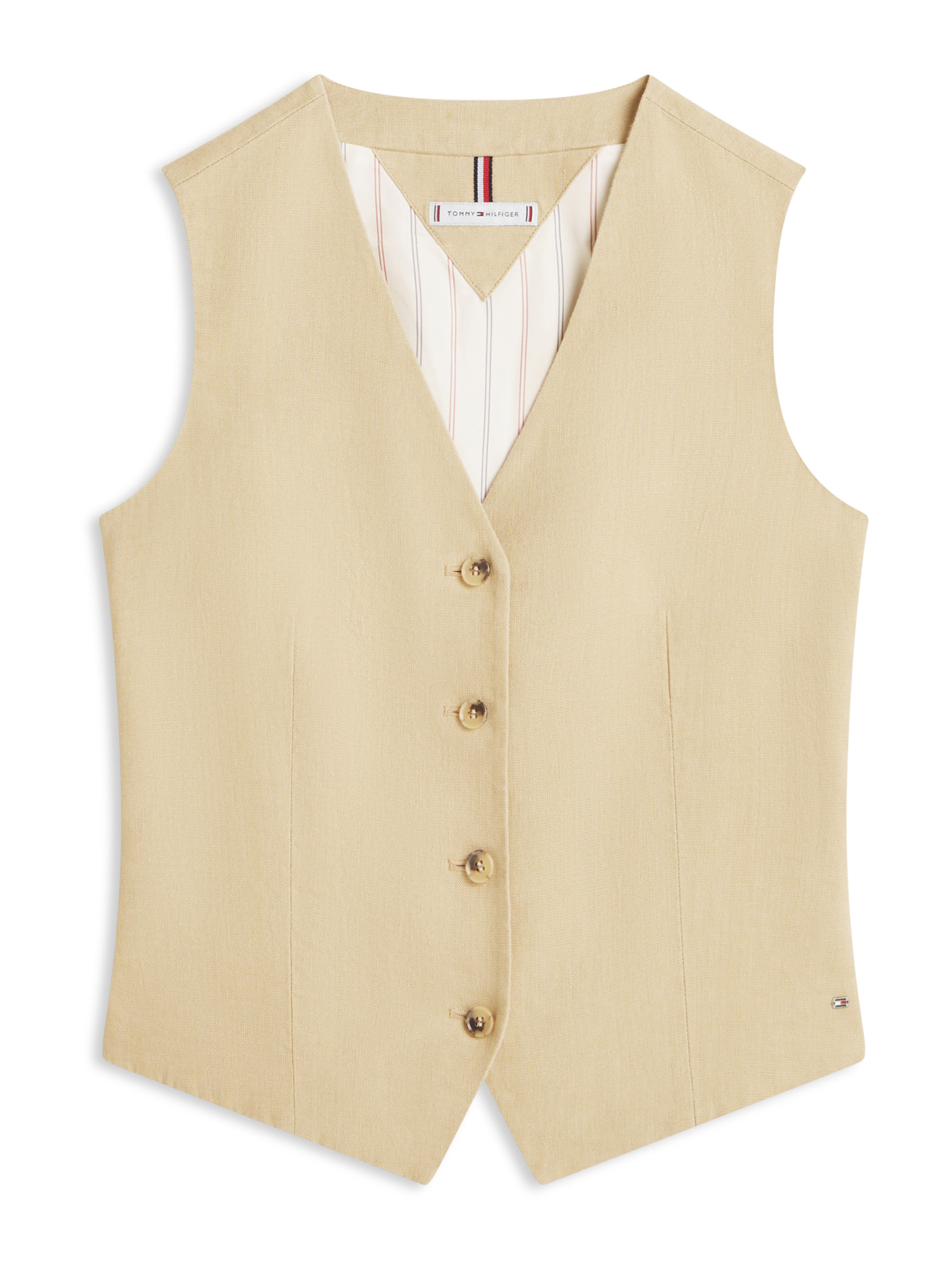 Gilet de costume 'ESS' TOMMY HILFIGER en beige : devant