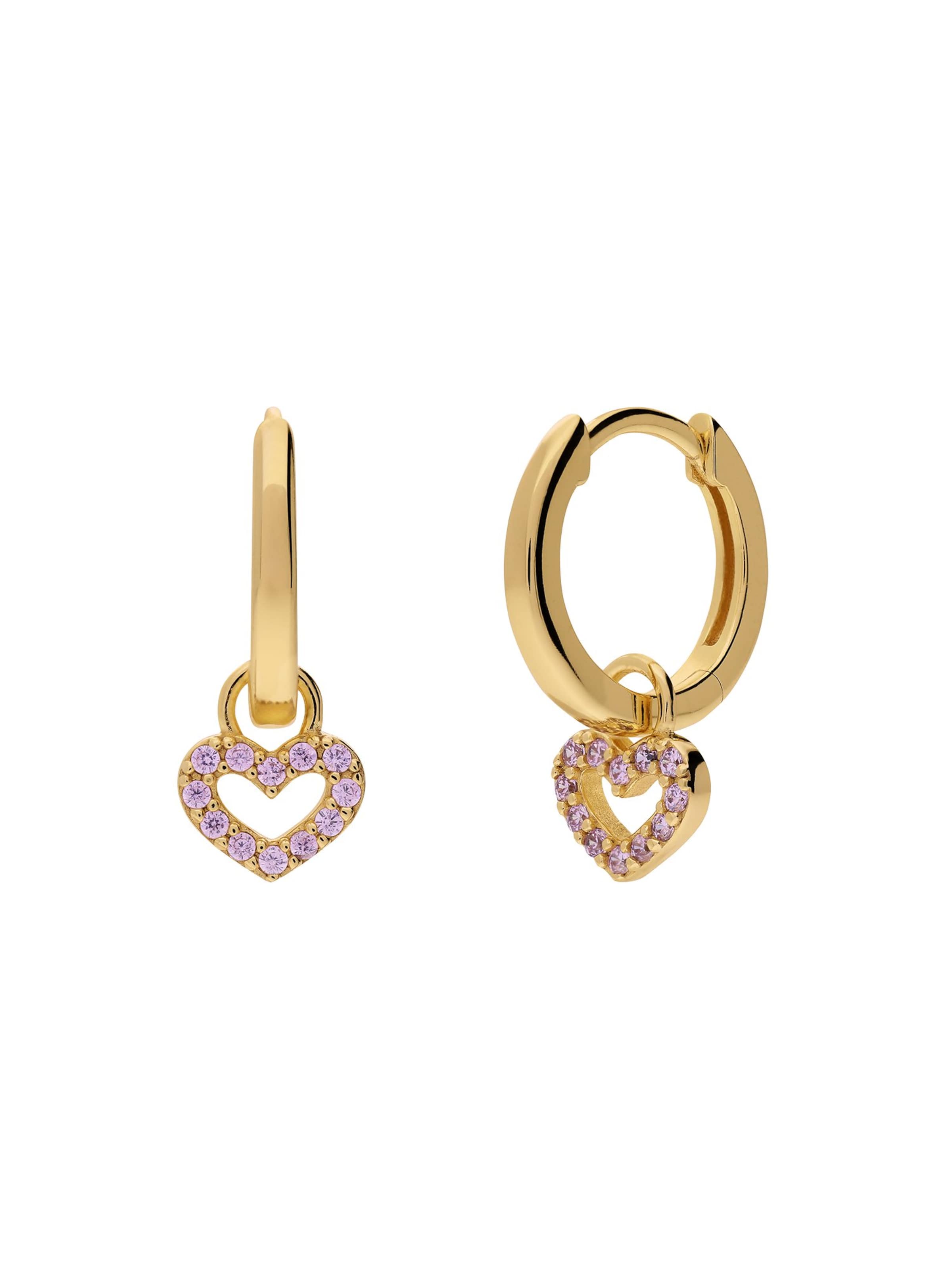 Boucles d'oreilles Lucardi en or : devant