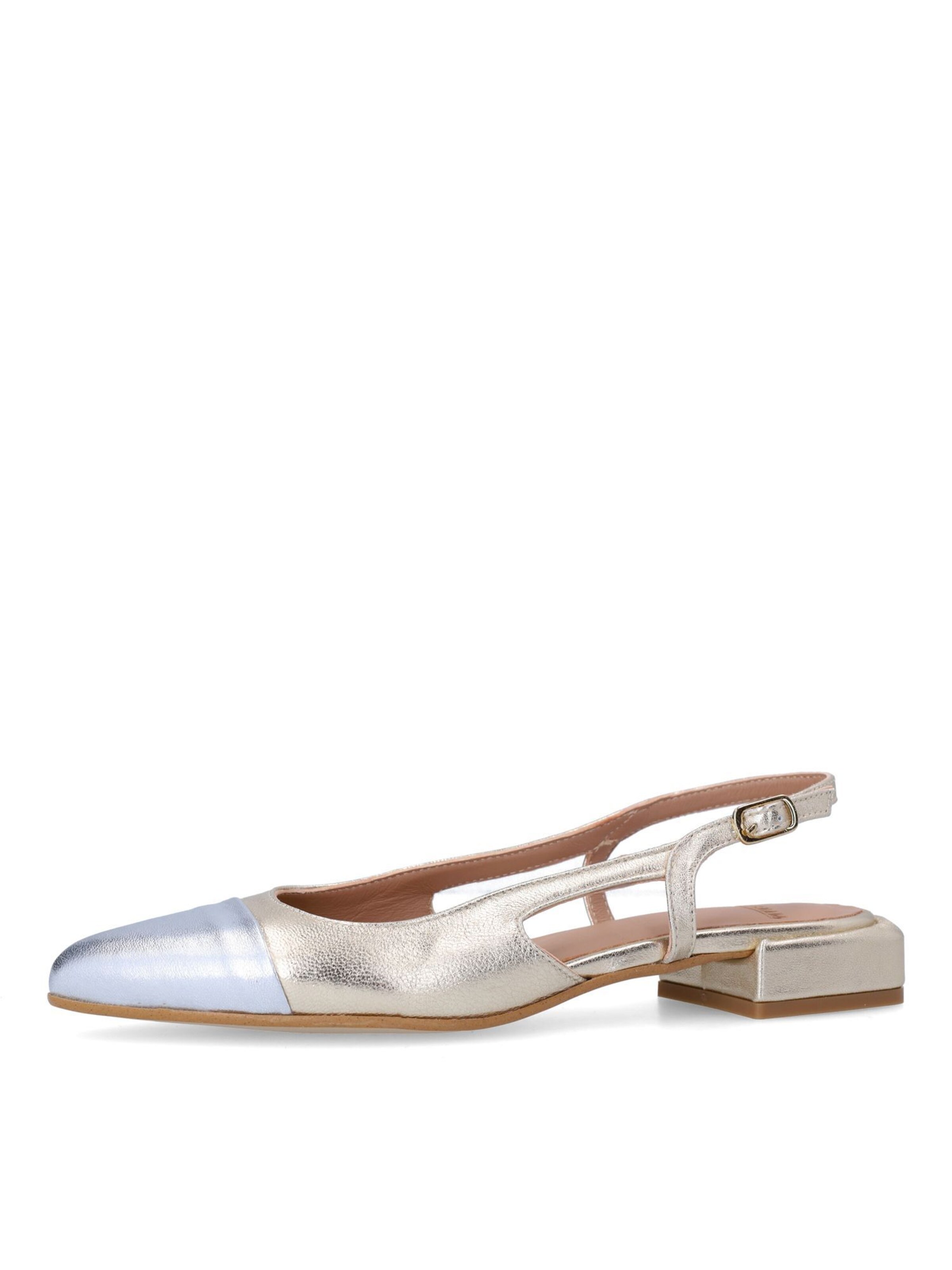 MANFIELD Ballerina met riempjes in Goud: voorkant