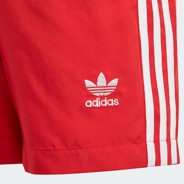 ADIDAS ORIGINALS Board Shorts 'Adicolor 3-Stripes' in Red
