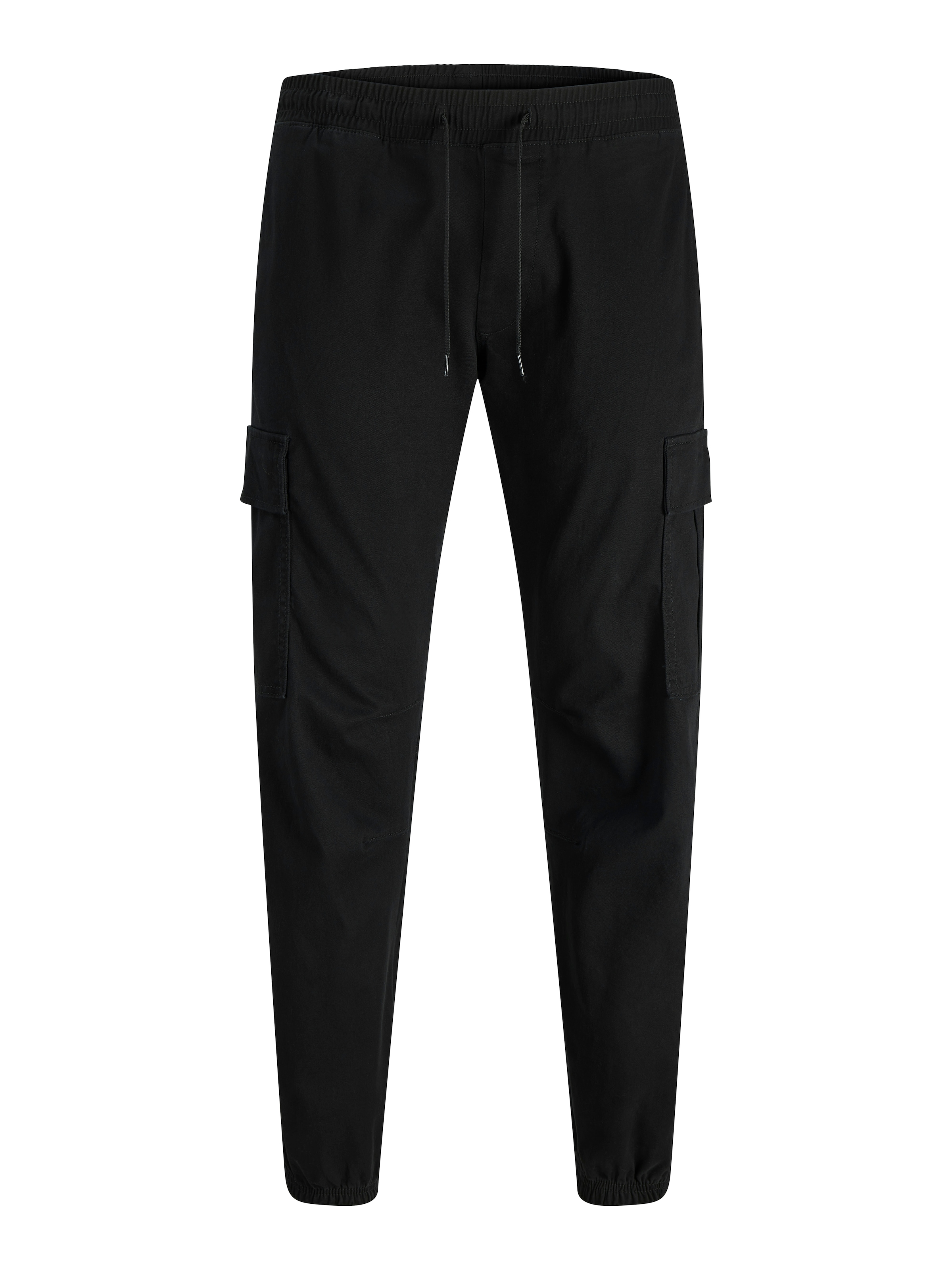 Jack & Jones Plus Cargo Pants 'JPStkane Dylan' in Black: front