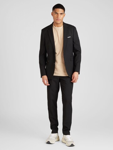 Coupe slim Pantalon à plis 'Essential' BURTON MENSWEAR LONDON en noir