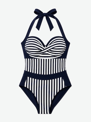 Classico Costume intero 'Marine swimsuit' di MILENKA in blu: frontale