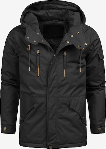 INDICODE JEANS Winter Jacket 'Elmhurts' in Black: front