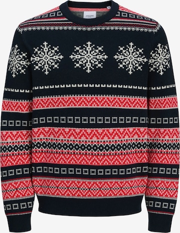 JACK & JONES Neulepaita 'JJXMAS NOEL' värissä sininen: etupuoli