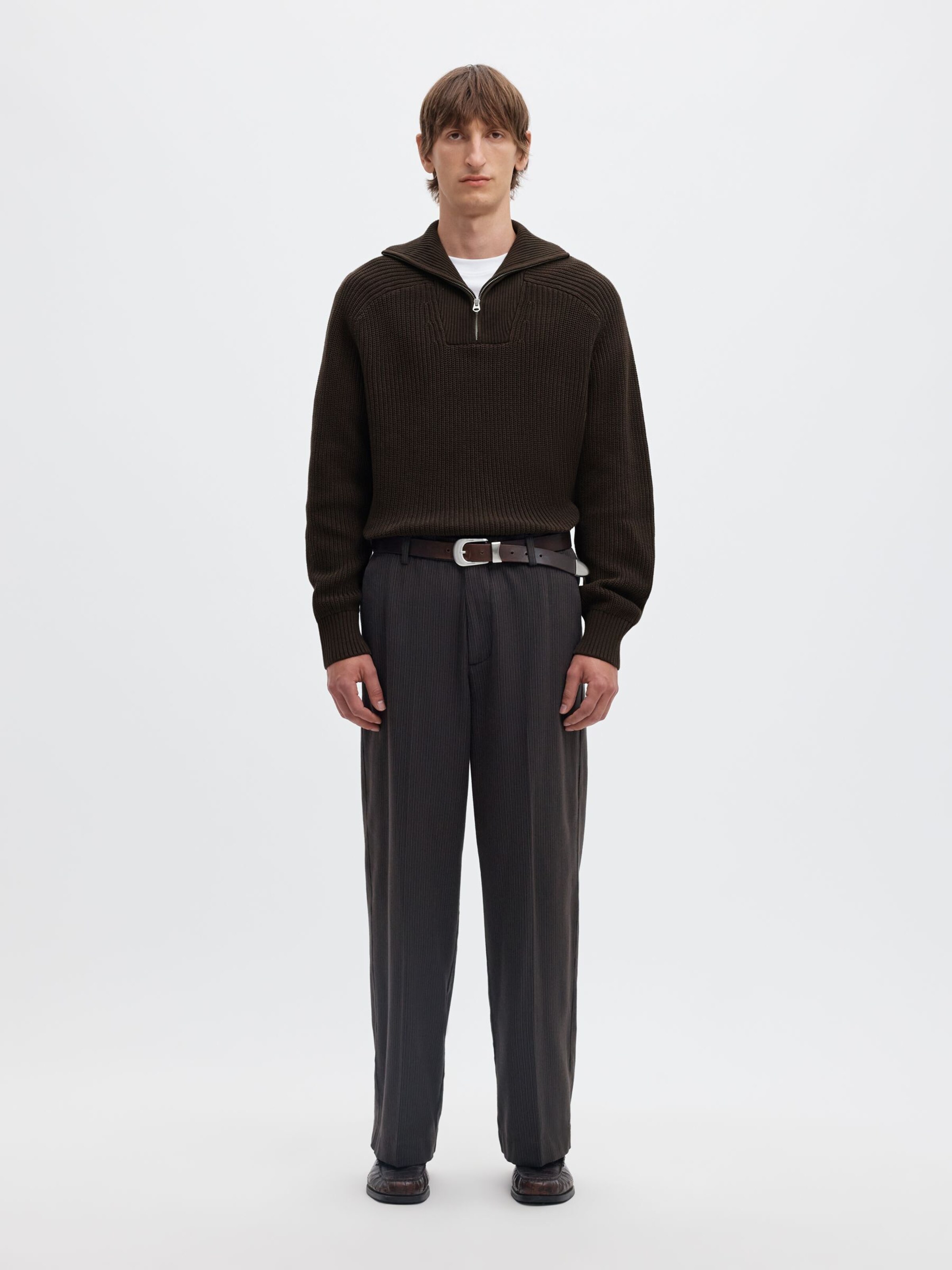SELECTED Pullover i brun