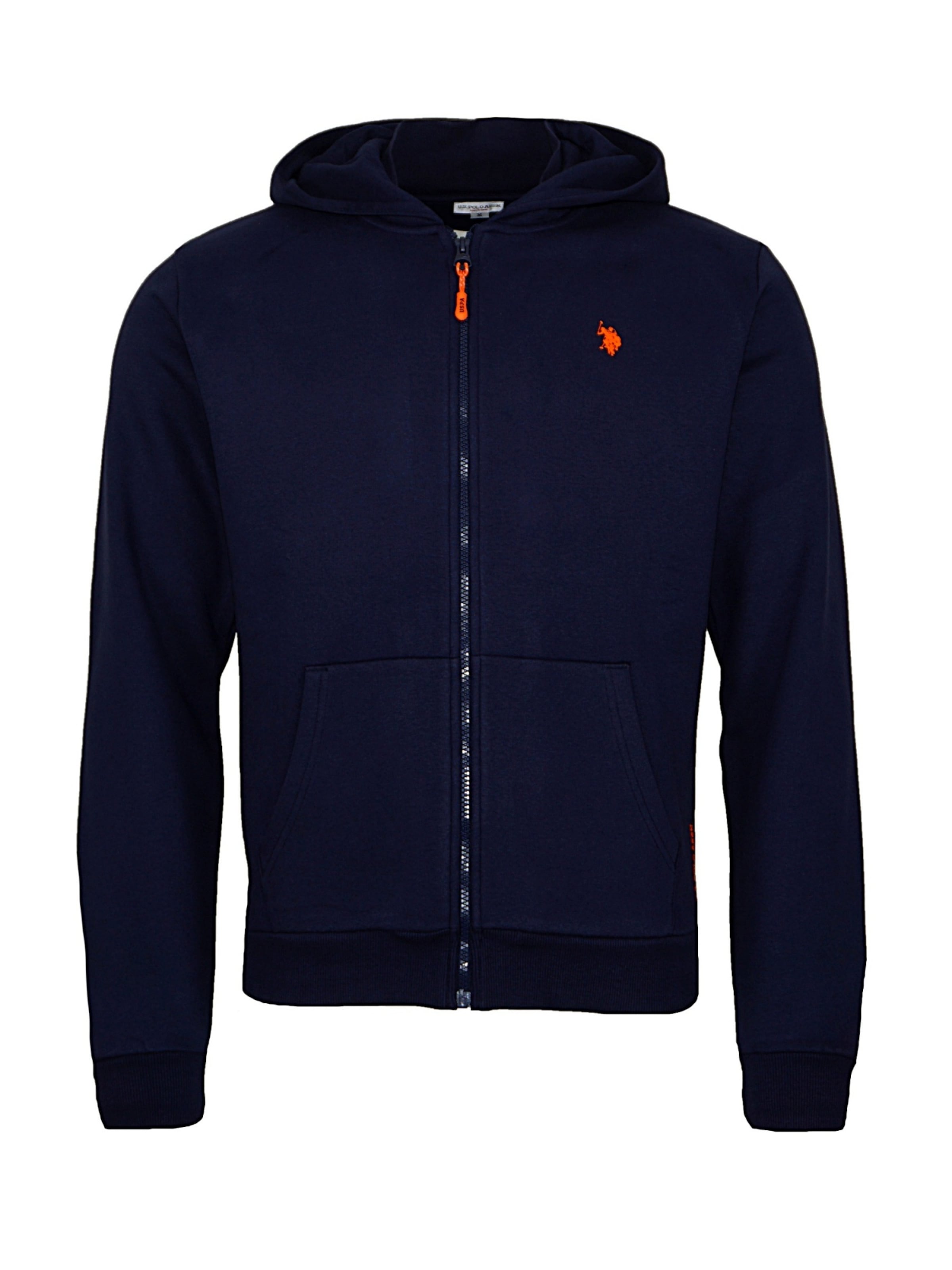 U.S. POLO ASSN. Sweatvest in Blauw: voorkant