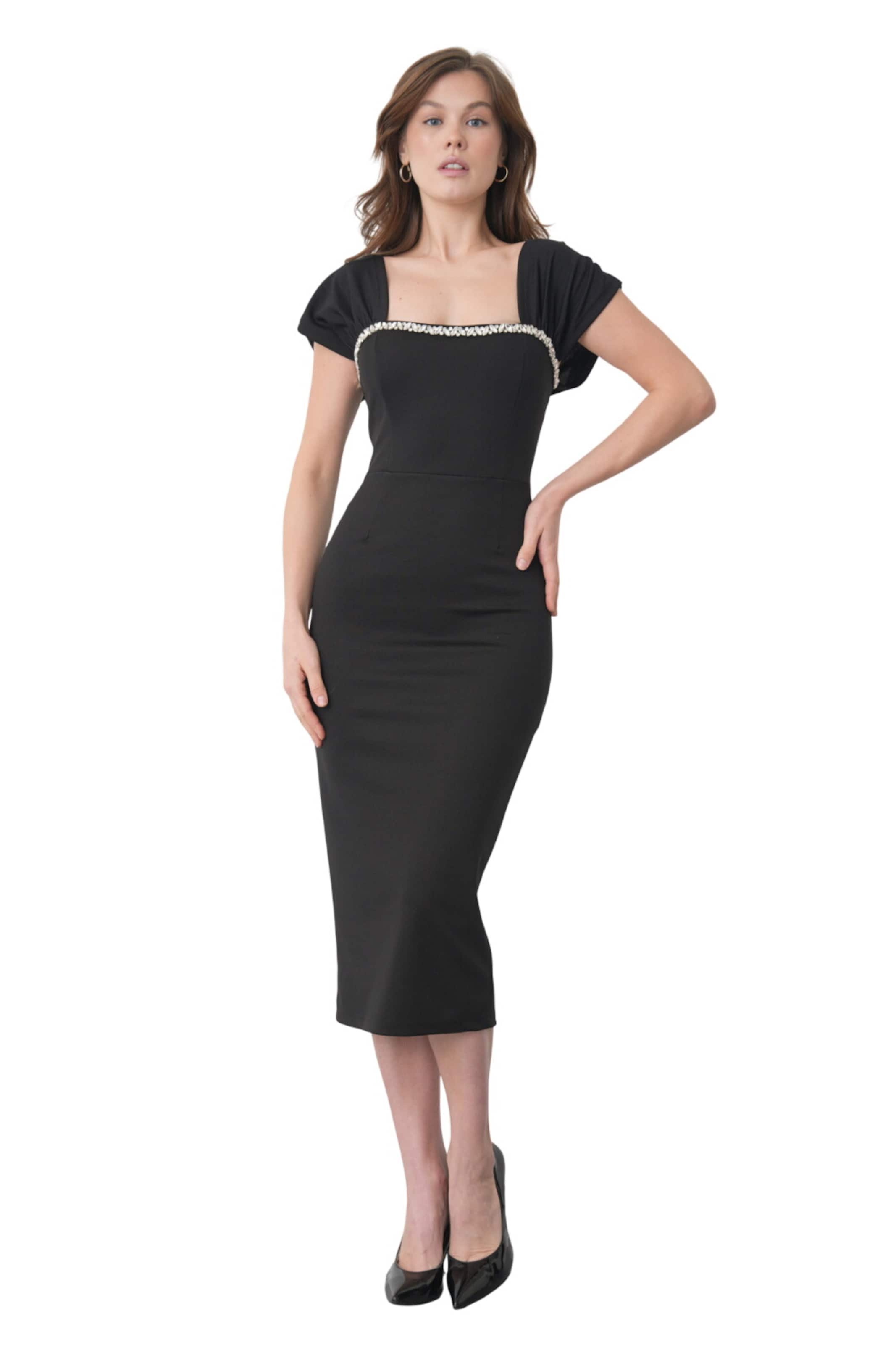 WOMAN VISION Jurk in Zwart: voorkant